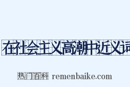 在社会主义高潮中近义词是什么意思的图片